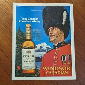 Vintage Print Ad 1972 Windsor Canadian Whisky